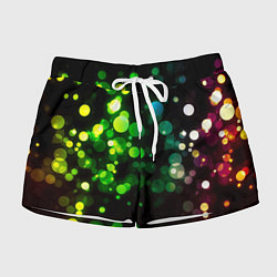 Шорты женские Разноцветные блики, цвет: 3D-принт