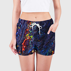 Шорты женские Размытые космические краски, цвет: 3D-принт — фото 2