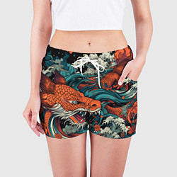 Шорты женские В стиле Irezumi, цвет: 3D-принт — фото 2