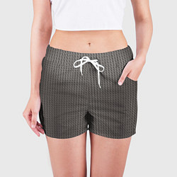 Шорты женские Кольчуга серая, цвет: 3D-принт — фото 2