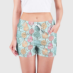 Шорты женские Сладкий день, цвет: 3D-принт — фото 2