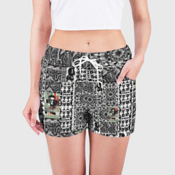 Шорты женские Орнамент древних цивилизаций, цвет: 3D-принт — фото 2