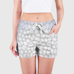 Шорты женские Размытый сетчатый узор, цвет: 3D-принт — фото 2