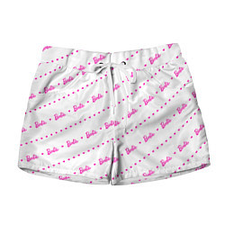 Женские шорты Барби паттерн - логотип и сердечки