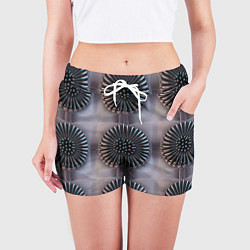 Шорты женские Узор из жидкого металла, цвет: 3D-принт — фото 2