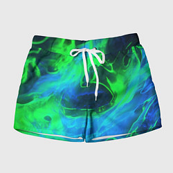 Женские шорты Зеленый и синий дым