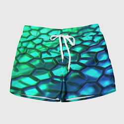 Женские шорты Зеленые и синие соты