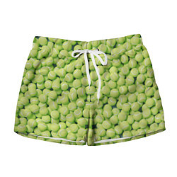 Шорты женские Узор из теннисных мячей, цвет: 3D-принт