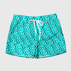 Женские шорты Пиксели цвета алмаза