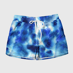 Шорты женские Акварельные абстрактные пятна напоминающие космос, цвет: 3D-принт