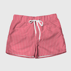 Женские шорты Серьёзный розовый с полоску