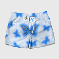 Шорты женские Y2K blue butterfly, цвет: 3D-принт