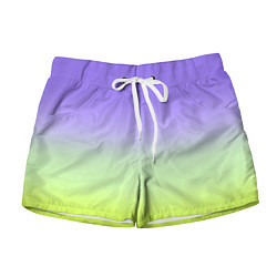 Женские шорты Фиолетовый мятный и желто-зеленый градиент