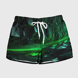 Женские шорты Глубина зеленого абстракта