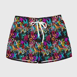 Женские шорты Multicolored english letters