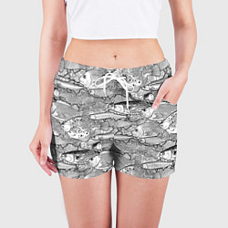 Шорты женские Экзотические рыбы в кораллах, цвет: 3D-принт — фото 2