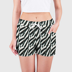 Шорты женские Вертикальные полосы, цвет: 3D-принт — фото 2