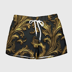 Шорты женские Позолоченные классические объемные узоры, цвет: 3D-принт