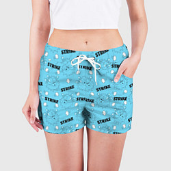 Шорты женские Игра в боулинг, цвет: 3D-принт — фото 2