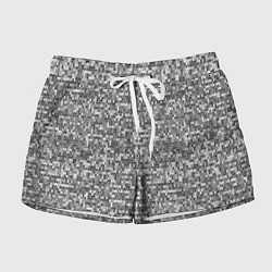 Женские шорты Узор серого вязанного трикотажа меланж