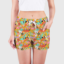 Шорты женские Сладкие мороженки, цвет: 3D-принт — фото 2