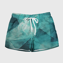 Шорты женские Гранжевая бирюза, цвет: 3D-принт