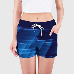 Шорты женские Blue background, цвет: 3D-принт — фото 2