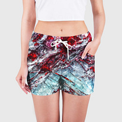 Шорты женские Лёд и кровь, цвет: 3D-принт — фото 2