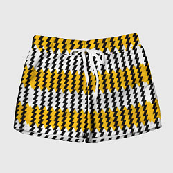 Женские шорты Вертикальные жёлто-белые полосы