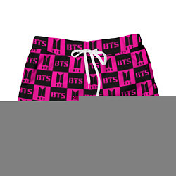 Женские шорты BTS pattern pink logo