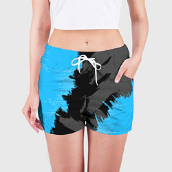 Шорты женские Extreme blue, цвет: 3D-принт — фото 2