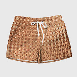Женские шорты Светлый коричневый абстрактный узор