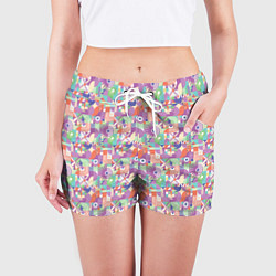 Шорты женские Геометрические фигуры со звездами, цвет: 3D-принт — фото 2