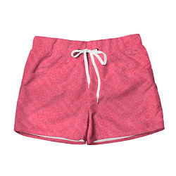 Женские шорты Сочный розовый однотонный текстурированный