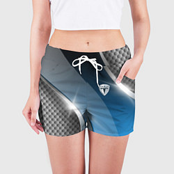 Шорты женские Tesla carbon steel, цвет: 3D-принт — фото 2