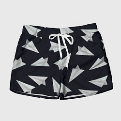 Женские шорты Белый бумажный самолётик - Телеграм