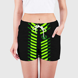 Шорты женские Xbox green line, цвет: 3D-принт — фото 2