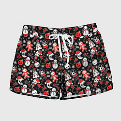 Женские шорты Кавайные чудаки на Рождество