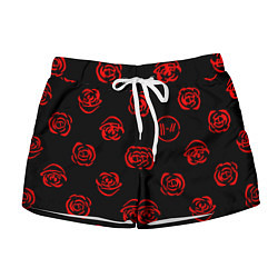 Шорты женские Twenty one pilots rose pattern, цвет: 3D-принт