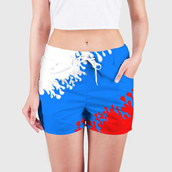 Шорты женские Российская федерация - флаг, цвет: 3D-принт — фото 2