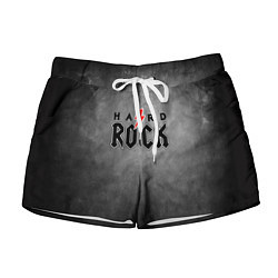 Женские шорты Hard rock on dark grey