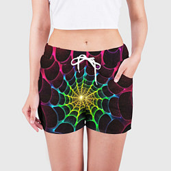 Шорты женские Психоделика текстура фрактал, цвет: 3D-принт — фото 2