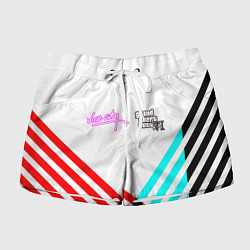 Шорты женские GTA6 vice city line, цвет: 3D-принт