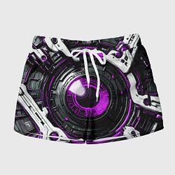 Женские шорты Фиолетовая сфера киберпанк