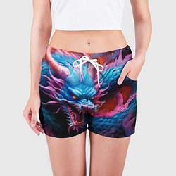 Шорты женские Рогатый дракон, цвет: 3D-принт — фото 2