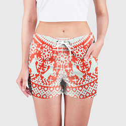 Шорты женские Новогодняя шкура змеи, цвет: 3D-принт — фото 2