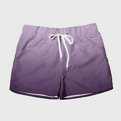 Шорты женские Градиент мягкий холодный сиреневый, цвет: 3D-принт