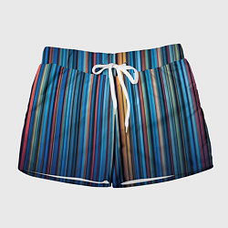 Женские шорты Композиция из вертикальных линий