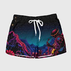 Женские шорты Psychedelic music art
