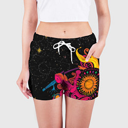 Шорты женские Psychedelic abstract art, цвет: 3D-принт — фото 2